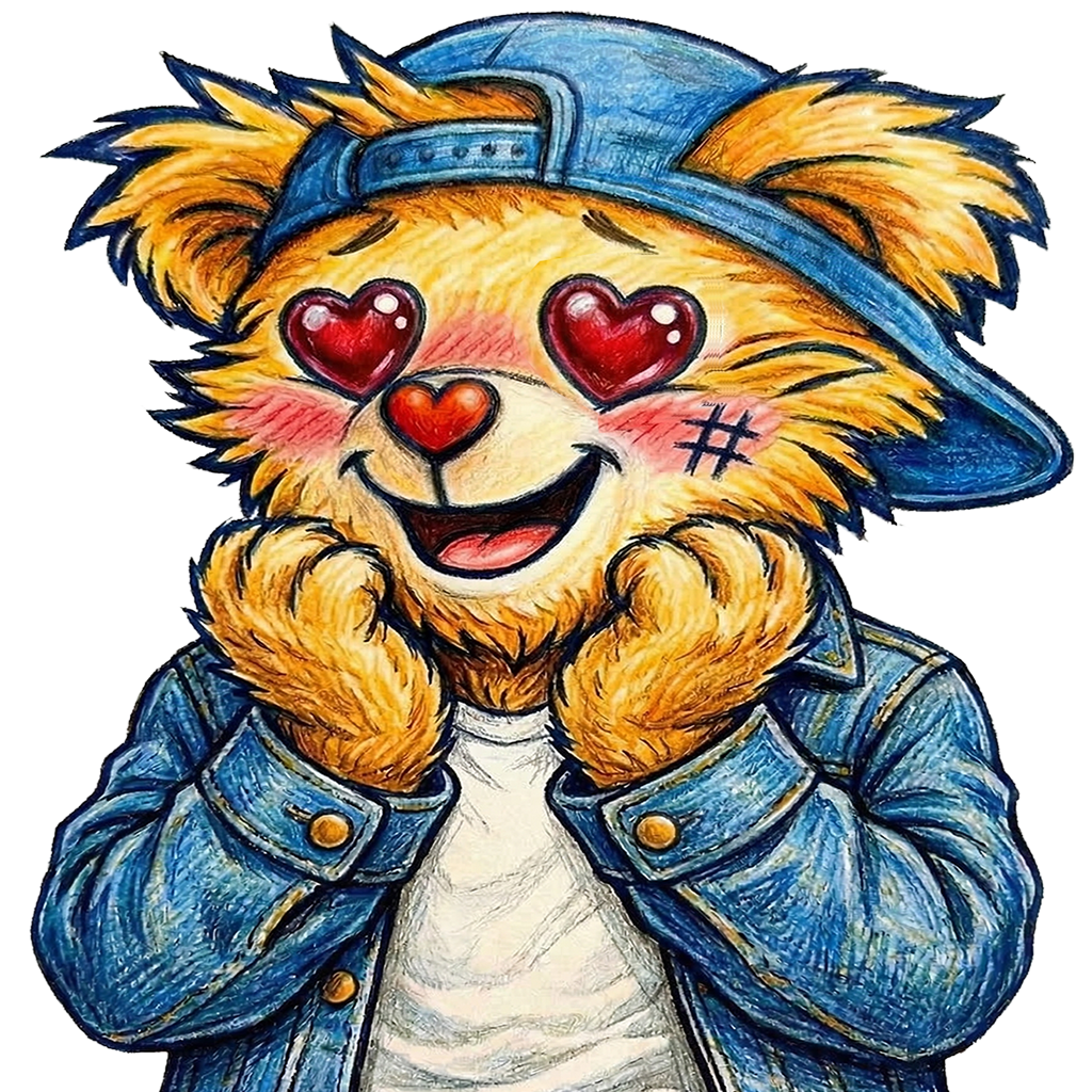 Love Eyes Button Heart